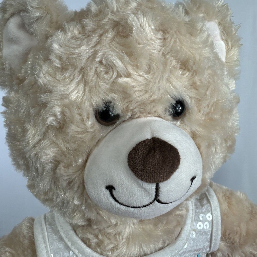 Build-A-Bear Happy Hugs Teddy Bear Stuffed 16"‎ Tan with BAB Outfit Floral Tutu